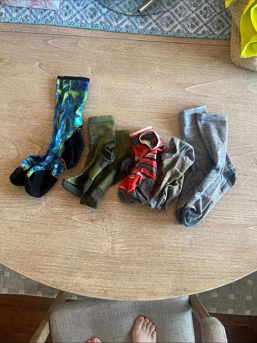 Men's Assorted Smartwool Running Socks - Multi Color Pack